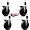 Service Caster 5'' Phenolic Swivel 1-3/8'' Expanding Stem Caster Set with Brake, 4PK SCC-EX20S615-PHR-PLB-138-4 - alternate 2